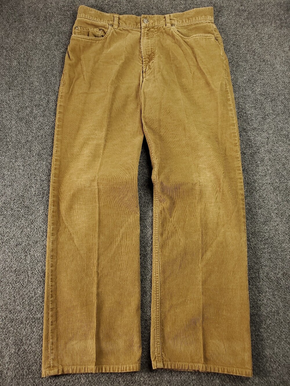 Brooks Brothers 346 Corduroy Pants 34x30 Straight Leg Tan Khaki Five Pocket